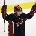 Young forward Peter Mueller will be reunited with the return of winger Radim Vrbata.