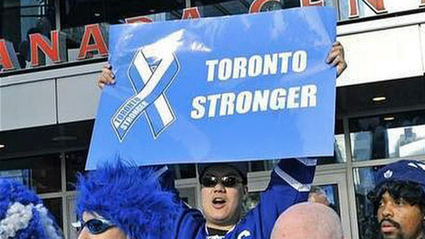 When it comes to cheering for your team, this sign crosses the line. Photo Credit: Pro Hockey Talk
