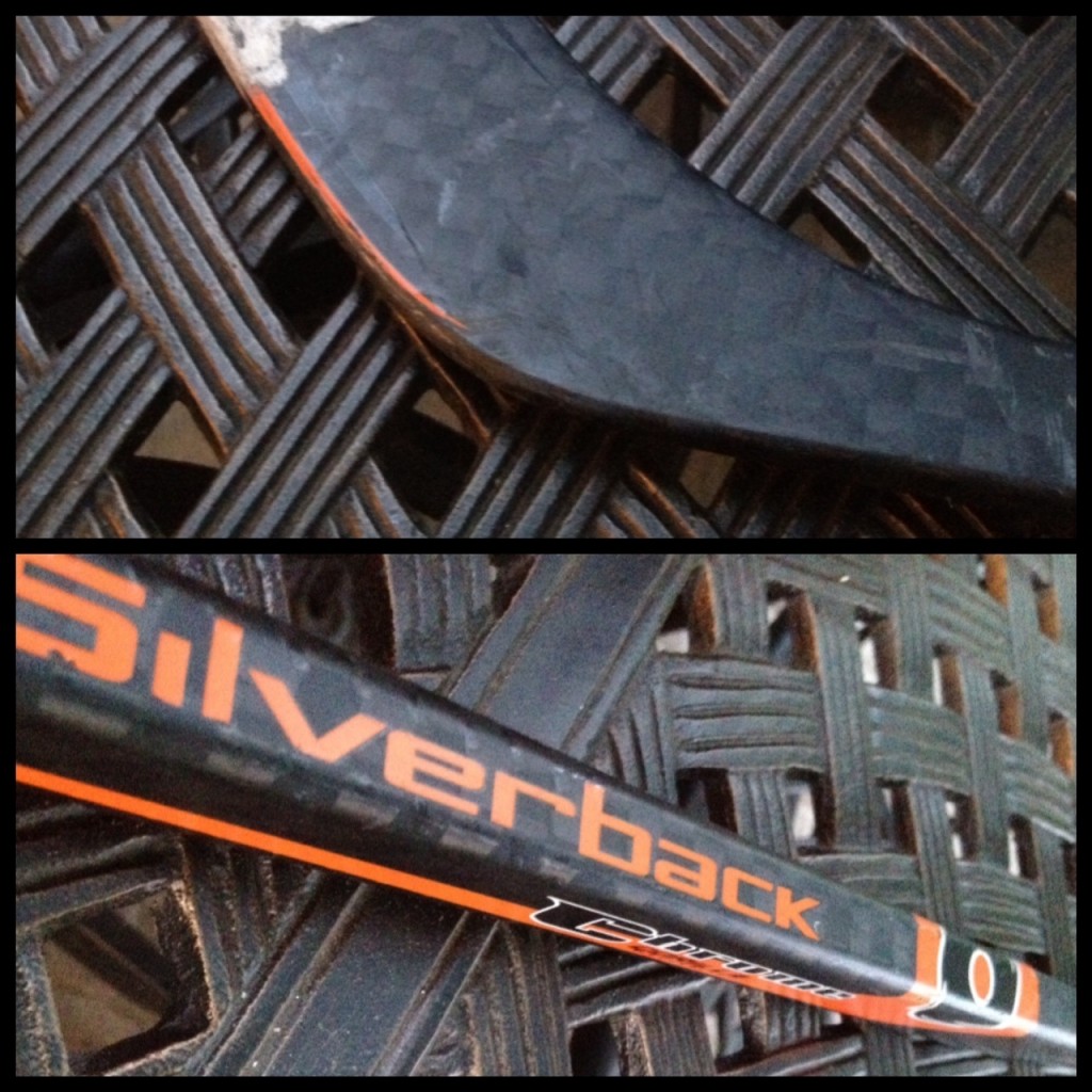 The Silverback Chrome O stick after several months of use. With the exception of a couple uses on ice, this stick was mostly used for inline hockey.