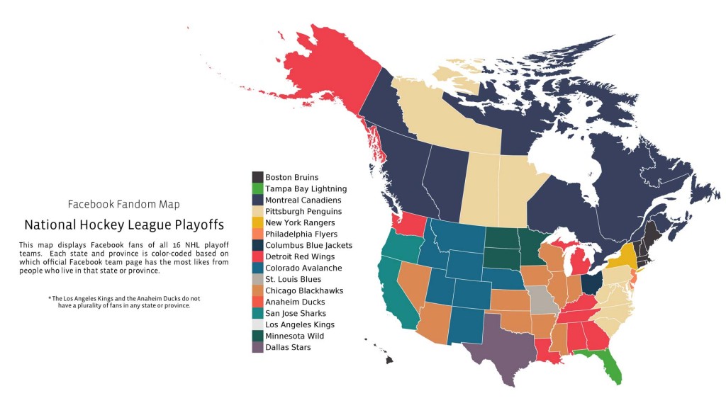 Facebook Fandom Map 2014 NHL Playoffs