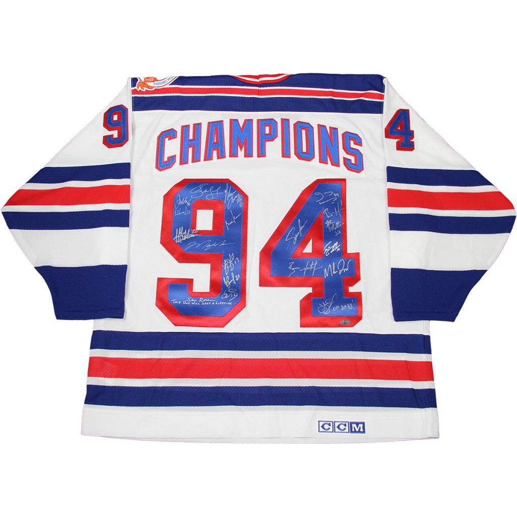 Rangers 1994 Champions Autographed Jersey
