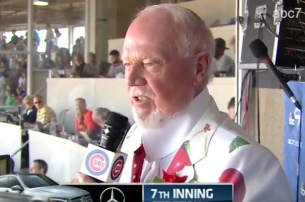 Don Cherry Sings “Take Me Out to the Ballgame” in Chicago