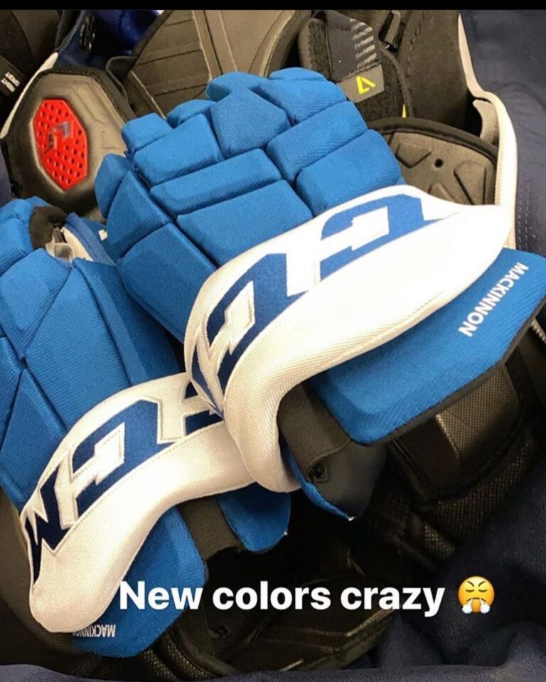 Nathan MacKinnon CCM Colorado Avalanche Fourth Jersey Gloves
